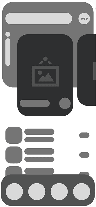 home wireframe screen.