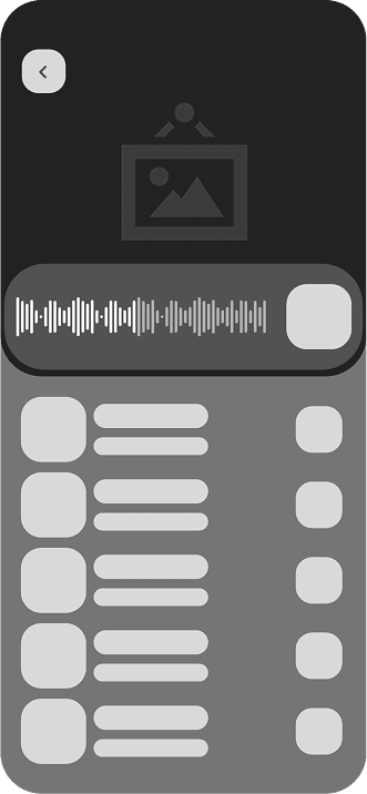 upNext wireframe screen.